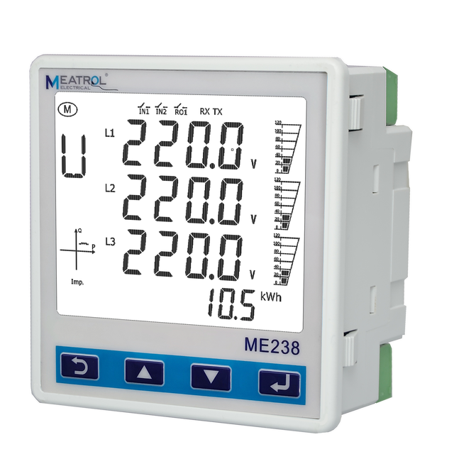 Three Phase Four Wire Voltage Current Measuring Digital Energy Power Meter