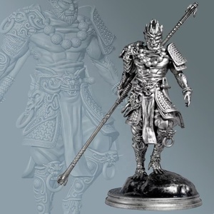 Escultura de viento chino mono Feng Shui fortuna cobre puro sol Wukong Mono chino rey estatua figura Decoración - Product Image 4