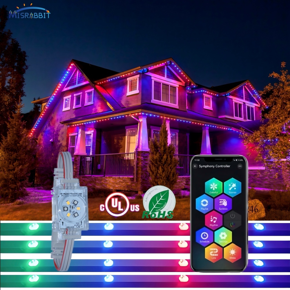 Outdoor Waterproof Christmas RGB LED Lights 30mm 48V Landscape Decor IP68