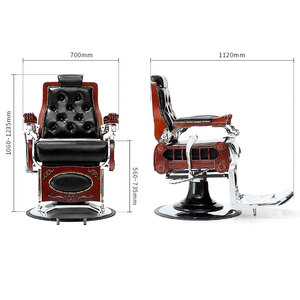 Fauteuil de Barbier Vintage en Cuir PU Noir Confortable pour Hommes – Vente en Gros - Product Image 5