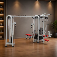 Équipement de musculation professionnel RUNTEK de qualité supérieure, multi-stations 5 points pour entraînement complet du corps, personnalisable pour salle de sport
