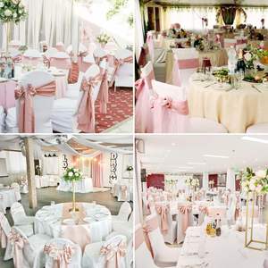 Hồng ghế sashes quan hệ ghế Ribbon cung ghế Bìa ban nhạc cho đám cưới bên lễ - Product Image 2