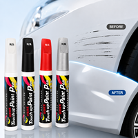 Stylo de retouche de peinture automobile permanent 4 couleurs, non toxique, imperméable, à pointe pinceau, pour réparation de rayures de voiture en gros