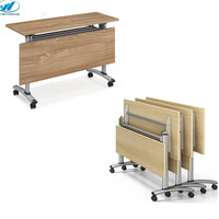 Vente en gros de mobilier scolaire multifonctionnel table de conférence moderne et pliable à cadre métallique