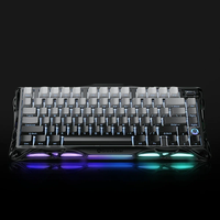 Nuevo Teclado Mecánico Mercury K-Gradient de Aleación de Aluminio con Interruptores Lineales, Diseño 75%, Modo Triple Personalizable, Iluminación RGB de 13 Colores y Grabado Lateral