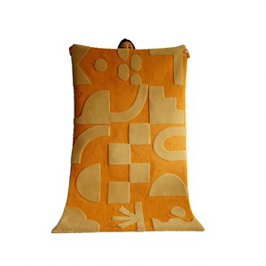 ITHL Custom 100% Wool Hand Tufted Flat <b>Weave</b> Latex Backing Modern Luxury Indian Floor Carpet H/L Size Options - Product Image 1