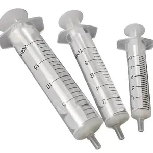 10ml echantillonneur d'injection en plastique seringue aiguille tube sans bouchon en caoutchouc