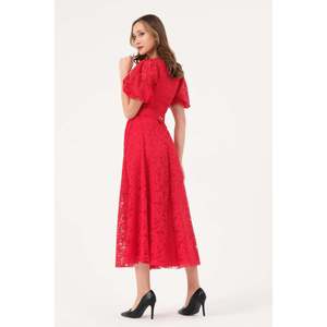 Robe décontractée rouge pour femmes DANS, tailles 38-42, vêtements confortables et élégants pour tous les jours et les occasions spéciales - Product Image 2
