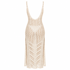 Vestido de ganchillo para mujer, con tirantes finos, chal de playa, vestido largo para nadar, ropa para vacaciones en resort - Product Image 2