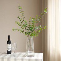 Film simulé feuille d'argent eucalyptus petit style frais décoration de la maison plante verte arrangement de fleurs