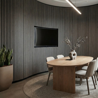 Panneau acoustique flexible courbé, lamelles en bois pliables, revêtement mural insonorisant, panneaux d'absorption acoustique intérieurs pour studio