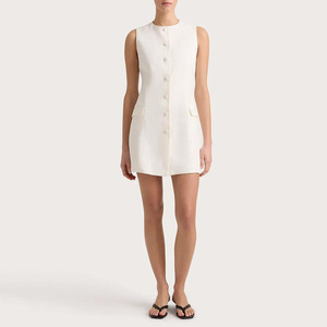 <span class=keywords><strong>Abiti</strong></span> Bianchi Moderni <span class=keywords><strong>in</strong></span> <span class=keywords><strong>Lino</strong></span> Personalizzati per Donna Elegante Vestito Aderente Mini Stile Giapponese - Product Image 4