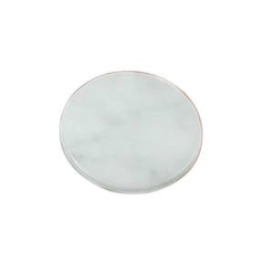 Coster Set Coster bulat marmer 4 cangkir minum Coster putih untuk bekam di aksesori dapur - Product Image 3