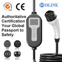 Estación de Carga para Vehículos Eléctricos OLINK Portátil de 7KW Tipo 2, IP54 Impermeable, Certificación CE, Compatible con OEM/ODM, para Uso Doméstico