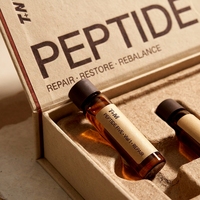 Boîte rigide personnalisée en carton blanc pour 5 flacons de peptides, impression offset sur pulpe moulée