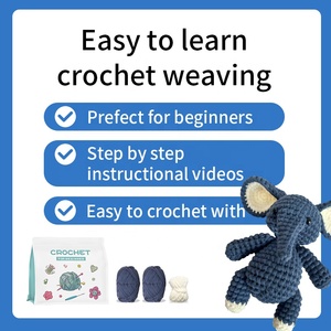 Bohe DIY <span class=keywords><strong>crochet</strong></span> kit pour débutants <span class=keywords><strong>Facile</strong></span> À La Main Artisanat Personnalisé Éléphant <span class=keywords><strong>Crochet</strong></span> <span class=keywords><strong>Animaux</strong></span> Kit pour cadeau - Product Image 2