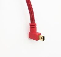 Usine de gros rouge personnalisé USB 2.0 USB-A mâle à angle droit Mini câble de charge rapide USB