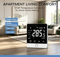 Pengontrol Suhu Ruangan WiFi Cerdas dengan Tombol Sentuh Terbaik, Cocok untuk Pengontrol Suhu Unit Fan Coil