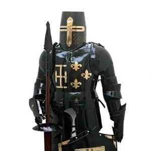 Traje de Armadura Medieval de Caballero, Chapado en Oro, 3D, Tradicional, de Combate, Templario, Fundido, Recuerdo Coleccionable, Pieza de Arte - Product Image 2