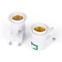 Douille E27 avec interrupteur, support de lampe rotatif automatique en PC, prise UK pour ampoules, mini-lampes de scène et éclairage LED disco