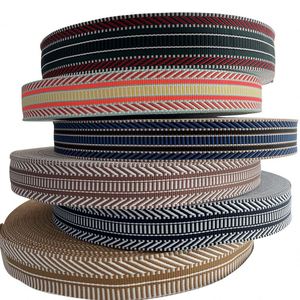 ริบบิ้นผ้าแจ็คการ์ดโพลีเอสเตอร์ขนาด 38 มม. สายรัดผ้าฝ้ายโพลีเอสเตอร์หนา สีสันสดใส - Product Image 1