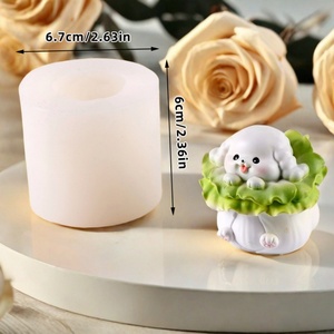 Moule en silicone TangChu pour bougie parfumée en forme de chien végétal, idéal pour un cadeau amusant, une décoration de bureau et une tendance des réseaux sociaux - Product Image 5