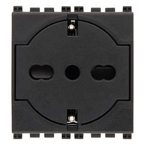 2P+T P40 <b>Universal</b> Grey Wired <b>Socket</b> 5.1x4.3x5.3 Cm For Electrical Connection - Product Image 1