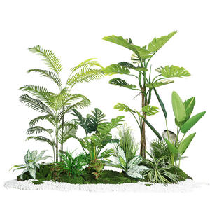 Simulation Green Potted Plants Landscape Traveler Banana Bonsai Restaurant Scene Decoration Window Stairs Corner Plastic <strong>PU</strong> - Product Image 5