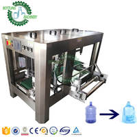 Machine d'emballage en film plastique pour bouteilles et seaux de 3, 4 et 5 gallons en acier inoxydable SUS304