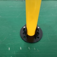 Poteau de stationnement amovible verrouillable manuellement en acier au carbone, type bollard escamotable