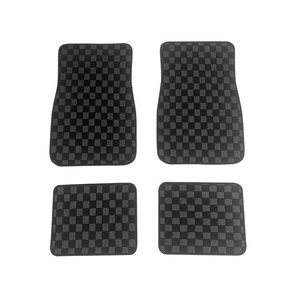 4 pezzi JDM Racing Cluture stampa a scacchi <span class=keywords><strong>accessori</strong></span> per tappetini per <span class=keywords><strong>auto</strong></span> tappeto classico tappetini antiscivolo per pavimenti - Product Image 4