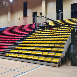 Système de gradins télescopiques rétractables, sièges modulaires en plastique pour stades, gymnases scolaires, arènes polyvalentes intérieures et extérieures - Product Image 1