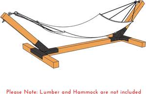 Zware Hangmat Standaard Beugel Gepoedercoate Hangmat Stand Kit Voor 4X4 Houten Palen - Product Image 6
