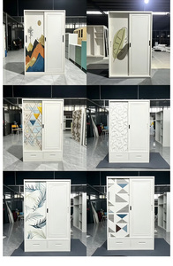 <span class=keywords><strong>Armario</strong></span> de Acero para el Hogar al por Mayor, Diseño Personalizado con Varios Patrones, Venta Directa de Fábrica con Tres Puertas y Cerradura - Product Image 5