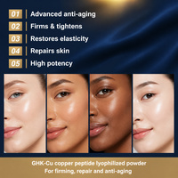 Poudre lyophilisée GHK-Cu Peptide de cuivre Revitalisant pour la peau Hydratant Nourrissant Anti-rides Raffermissant Éclaircissant