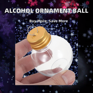 Bouteille scellée transparente Zibo <span class=keywords><strong>de</strong></span> 50 ml, ornements suspendus, remplie d'alcool, <span class=keywords><strong>boule</strong></span> <span class=keywords><strong>de</strong></span> Noël <span class=keywords><strong>en</strong></span> <span class=keywords><strong>plastique</strong></span> PET pour arbre - Product Image 2