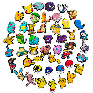 Nouveau dessin animé Pikachued sabot chaussure charme en caoutchouc souple bricolage accessoires personnalisé haute qualité chaussures décorations mignon Pokemoned chaussure charme - Product Image 2