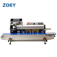 Machine de scellage continue ZOEY FR1600, impression jet d'encre intelligente, sac en plastique, aluminium, film, scelleuse horizontale à bande chauffante