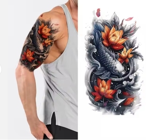 Pegatina <span class=keywords><strong>de</strong></span> tatuaje temporal personalizada para <span class=keywords><strong>hombre</strong></span>, negro, blanco, religioso, Calavera fresca, aplicación corporal, estilo Sexy, Material <span class=keywords><strong>de</strong></span> papel antisudor - Product Image 6