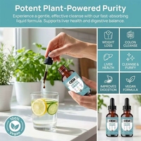 Complément alimentaire liquide en gouttes pour la digestion, détoxifiant et purifiant naturel pour le côlon et le foie, à base de plantes, marque privée OEM, vente en gros