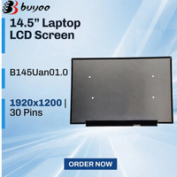 Écran LCD pour ordinateur portable 14,5 pouces, panneau matriciel de remplacement B145Uan01.0, 1920x1200, 30 broches, sans écran tactile