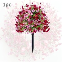 Fleurs artificielles de violette sur piquets, résistantes aux UV, fausses violettes en gros pour aménagement paysager, décoration de cérémonies de mariage