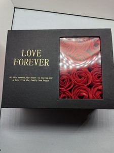 สร้อยคอสแตนเลสสีชมพูพร้อมจี้กรงไข่มุกชุดกล่องของขวัญ DIY ของขวัญสบู่ดอกกุหลาบไข่มุกน้ำจืดของขวัญดอกไม้ - Product Image 5