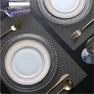 Luxury Gold Alien Round Shape Wedding Dinner Plate Bone China Ceramics Factory Wholesale <b>Dinnerware</b> - Product Image 5