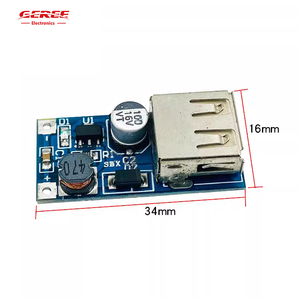 GEREE Convertisseur Boost DC-DC Chargeur <span class=keywords><strong>USB</strong></span> 3V 3.7V à 5V 600mA pour DC0.9V ~ 5V à 5V Adaptateur secteur avec lampe pilote - Product Image 3