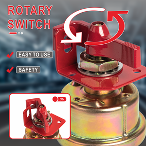 Interruptor de Desconexión de Batería al por Mayor, 200A, 12 Voltios, con Certificación RoHS y CE, Encendido/Apagado, SPST, 2 Pines, Metálico, para Automóviles, Barcos y Vehículos Marinos - Product Image 4
