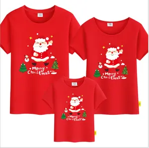 Factory Wholesale Christmas Snowman Print Kid T-shirts Mommy and Me Clothes Mother Daughter Father Family Matching Outfits