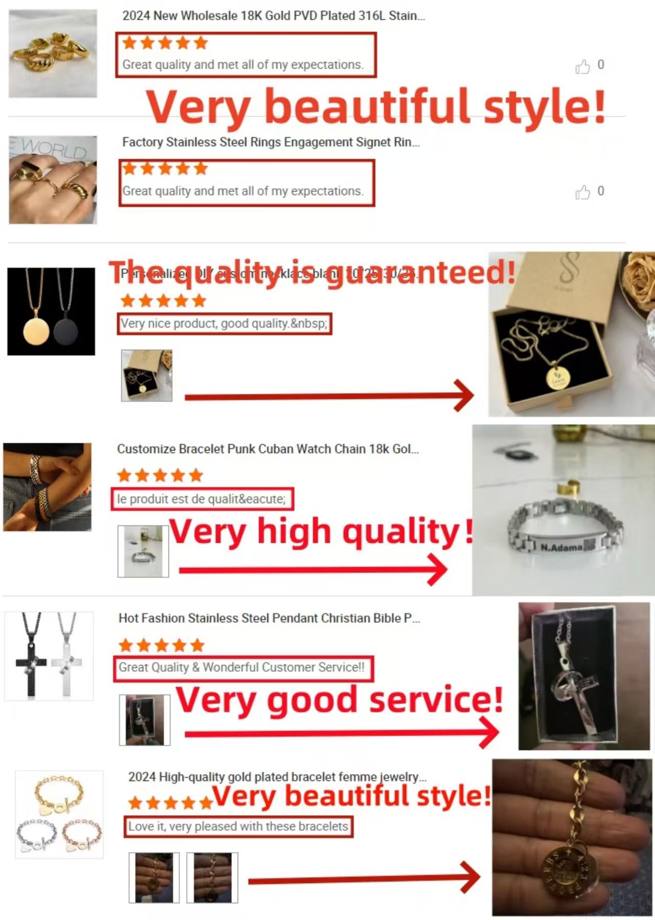 stainless steel gold ring