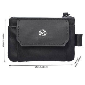 <b>RFID</b> <b>Blocking</b> Nylon Travel <b>Wallet</b> Zipper Pouch Compact Card Holder Coin Purse Unisex Daily Carry - Product Image 1