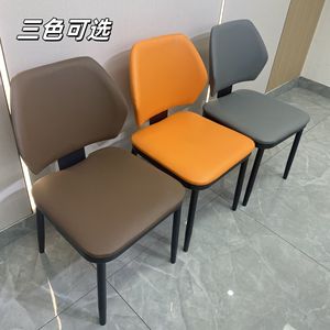 Modern Minimalist Leather <b>Dining</b> <b>Chair</b> Brown Upholstered Seat For Home Hotel <b>Dining</b> Room Adult Elderly Use - Product Image 2